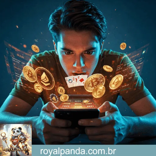 Imagem ilustrativa mostrando a plataforma Royalpanda com variedade de jogos online e provedores populares.